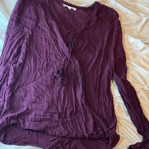 Mine Women's Deep Purple Lace Blouse